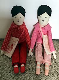 June Mannix made these cute dolls from a panel for her two grandies, then downloaded the patterns to make some clothes.