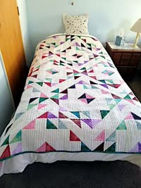 Finished at last says Rosemary Mellsop who has made two of these quilts for grandchildren.