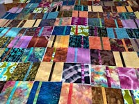 Sandra Sutcliffe has been using up her batik stash.